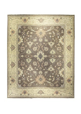 Oriental Rug Indian Handmade Area Transitional 11'11"x14'9" (12x15) Brown Whites/Beige Floral Soumak Design #A23523