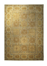 Oriental Rug Pakistani Handmade Area Transitional 6'11"x9'8" (7x10) Blue Whites/Beige Antique Washed Oushak Geometric Design #A23763