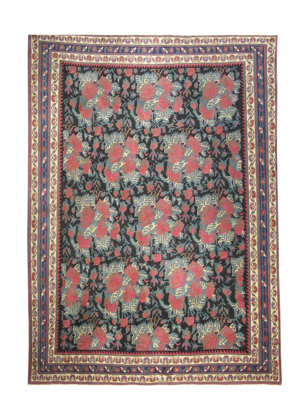 Persian Rug Azerbaijan Handmade Area Tribal 5'7"x7'7" (6x8) Blue Red Floral Design #A23883