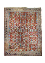 Persian Rug Sultanabad Handmade Area Tribal Antique 10'5"x13'3" (10x13) Red Blue Geometric Design #A24107
