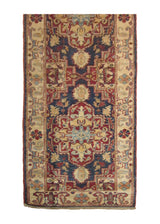 Oriental Rug Pakistani Handmade Runner Transitional 2'1"x5'6" (2x6) Blue Whites/Beige Red Ghazni Geometric Design #A24254