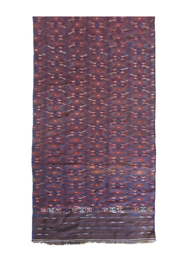 Oriental Rug Afghan Handmade Runner Tribal 2'8"x12'0" (3x12) Blue Red Kilim Geometric Design #A24301