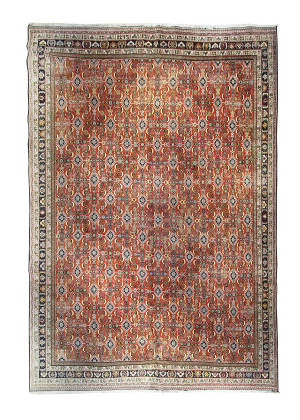 Persian Rug Ghashghaei Handmade Area Tribal 11'10"x17'5" (12x17) Red Blue Geometric Design #A24329