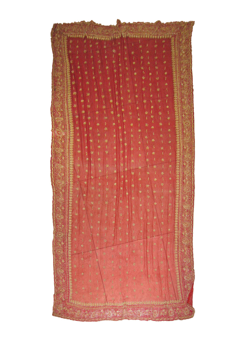 Persian Rug Handmade Area Traditional 3'3"x6'8" (3x7) Red Tapestry Floral Throw Design #A24682