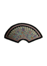 Oriental Rug Chinese Handmade Area Traditional Antique 1'10"x3'11" (2x4) Black Pink Fetti Fan Floral Design #A24936