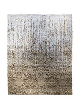 Oriental Rug Indian Handmade Area Modern 8'3"x9'9" (8x10) Brown Gray Erased Abstract Design #A24983