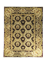 Oriental Rug Pakistani Handmade Area Transitional 4'11"x6'5" (5x6) Red Whites/Beige Brown Antique Washed Oushak Floral Design #A24994