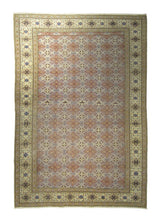Oriental Rug Turkish Handmade Area Tribal Antique 6'6"x9'6" (7x10) Gray Whites/Beige Geometric Design #A25108