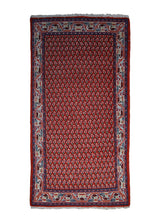 Persian Rug Saraband Handmade Area Tribal 2'1"x4'1" (2x4) Red Paisley/Boteh Design #A25324