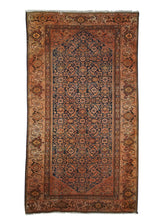 Persian Rug Malayer Handmade Area Tribal Antique 3'4"x5'11" (3x6) Blue Red Geometric Design #A25380