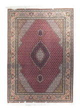 Persian Rug Tabriz Handmade Area Traditional 4'11"x6'11" (5x7) Pink Blue Whites/Beige Mahi Fish Design #A25553