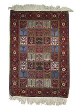 Persian Rug Sarouk Handmade Area Traditional 3'7"x5'2" (4x5) Multi-color Red Garden Design #A25559