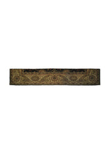 Oriental Rug Indian Handmade Runner Transitional 1'2"x6'1" (1x6) Black Yellow/Gold Tea Washed Floral Partition Design #A26260