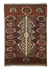 Persian Rug Quchan Handmade Area Tribal 4'3"x6'1" (4x6) Red Paisley/Boteh Design #A26444