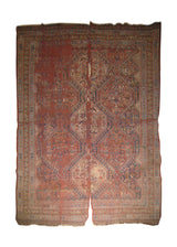 Persian Rug Ghashghaei Handmade Area Tribal Antique 5'0"x7'10" (5x8) Red Geometric Design #A26459
