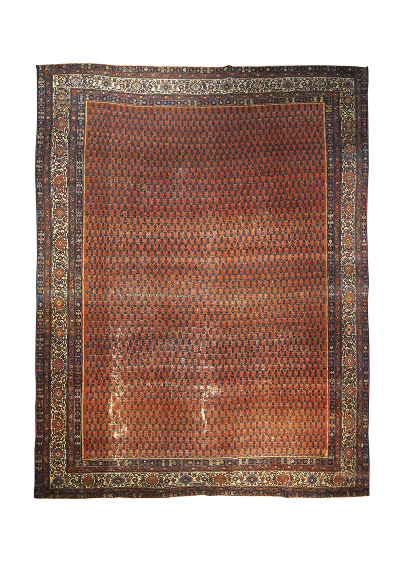 Persian Rug Malayer Handmade Area Tribal Antique 8'9"x11'3" (9x11) Red Paisley/Boteh Design #A26631