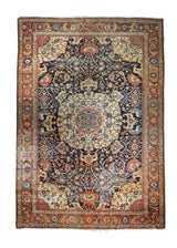 Persian Rug Sultanabad Handmade Area Tribal Antique 9'1"x12'9" (9x13) Blue Red Floral Design #A26653
