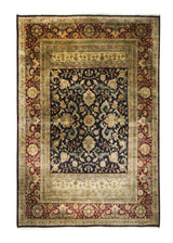 Oriental Rug Indian Handmade Area Transitional 10'3"x14'10" (10x15) Black Red Yellow/Gold Tea Washed Floral Design #A26701