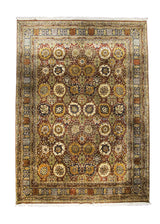 Oriental Rug Indian Handmade Area Transitional 8'11"x12'3" (9x12) Red Yellow/Gold Tea Washed Garden Design #A26999