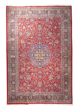 Persian Rug Sarouk Handmade Area Traditional 7'2"x10'5" (7x10) Red Floral Design #A27156