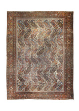 Persian Rug Sultanabad Handmade Area Tribal Antique 13'0"x17'7" (13x18) Whites/Beige Red Paisley/Boteh Design #A27265