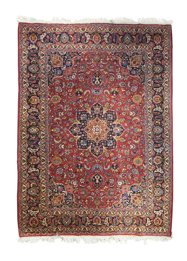 Persian Rug Mashhad Handmade Area Traditional 8'4"x11'9" (8x12) Red Floral Design #A27268