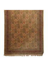 Oriental Rug Indian Handmade Area Transitional 5'1"x8'4" (5x8) Whites/Beige Red Tapestry Tree of Life Design #A27456