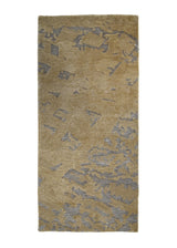 Oriental Rug Indian Handmade Area Modern 1'10"x4'0" (2x4) Whites/Beige Gray Stripes Abstract Design #A27601