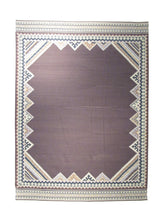 Oriental Rug Indian Handmade Area Transitional 8'1"x11'3" (8x11) Brown Kilim Open Geometric Design #A27712
