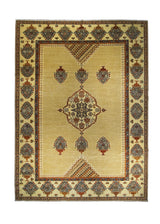 Oriental Rug Pakistani Handmade Area Transitional Tribal 9'2"x12'1" (9x12) Yellow/Gold Malayer Floral Design #A27767