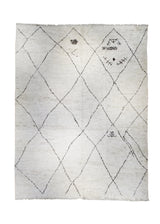 Oriental Rug Pakistani Handmade Area Modern Shag 12'1"x15'2" (12x15) Whites/Beige Brown Benie Ourain Geometric Design #A27785