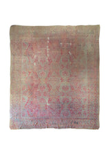 Oriental Rug Turkish Handmade Area Tribal Antique 12'0"x16'0" (12x16) Red Oushak Geometric Design #A28108