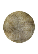 Persian Rug Handmade Round Traditional Vintage 9'0"x9'0" (9x9) Whites/Beige Yellow/Gold Patchwork Floral Design #A28476