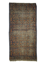 Persian Rug Hamadan Handmade Area Tribal Antique 3'4"x6'8" (3x7) Pink Blue Geometric Design #A28485
