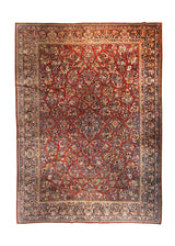 Persian Rug Sarouk Handmade Area Traditional Antique 10'6"x15'4" (11x15) Red Blue Floral Design #A28767