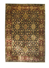 Oriental Rug Indian Handmade Area Transitional 9'8"x14'0" (10x14) Brown Red Tea Washed Floral Design #A28790