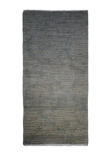 Oriental Rug Pakistani Handmade Area Transitional Neutral 2'5"x5'0" (2x5) Whites/Beige Blue Gabbeh Geometric Design #A28825