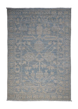 Oriental Rug Pakistani Handmade Area Transitional 2'3"x3'2" (2x3) Blue Whites/Beige Stone Wash Khotan Pomegranate Design #A29053