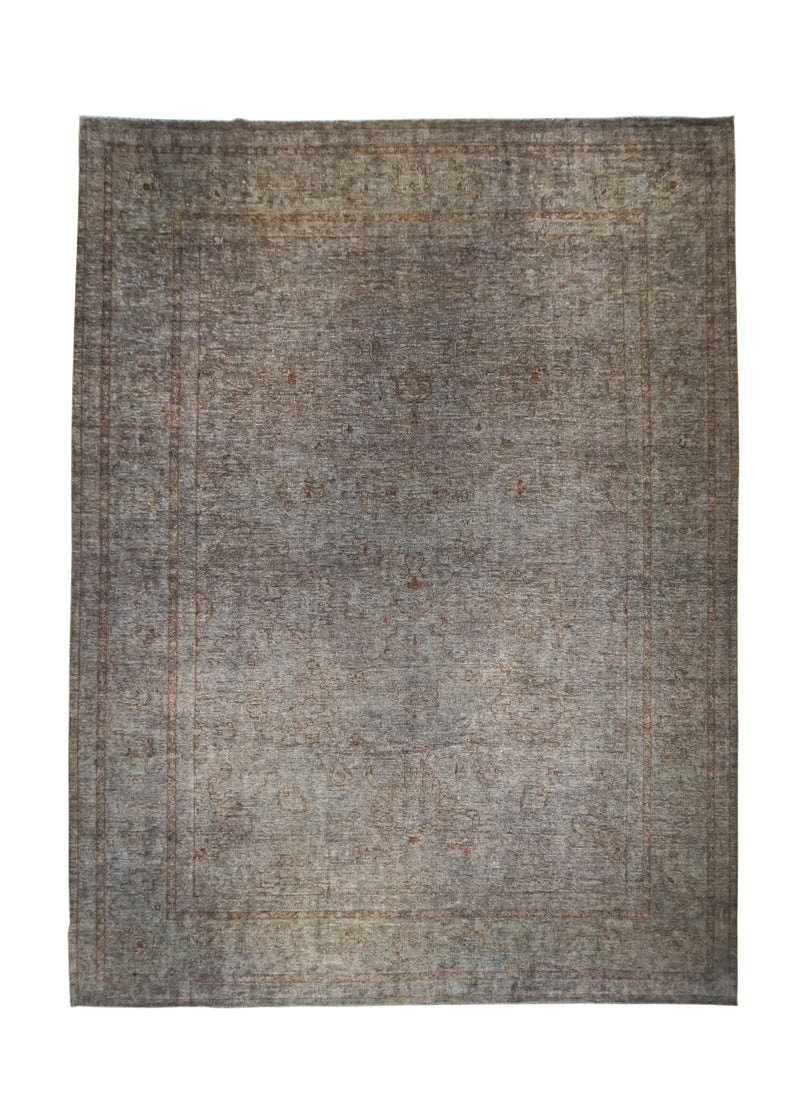 Oriental Rug Pakistani Handmade Area Transitional Neutral 10'4"x13'8" (10x14) Blue Stone Wash Sultanabad Floral Design #A29058