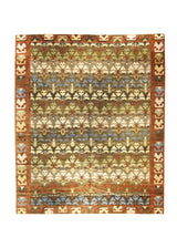 Oriental Rug Indian Handmade Area Transitional 12'3"x14'9" (12x15) Multi-color Red Green Geometric Design #A29089
