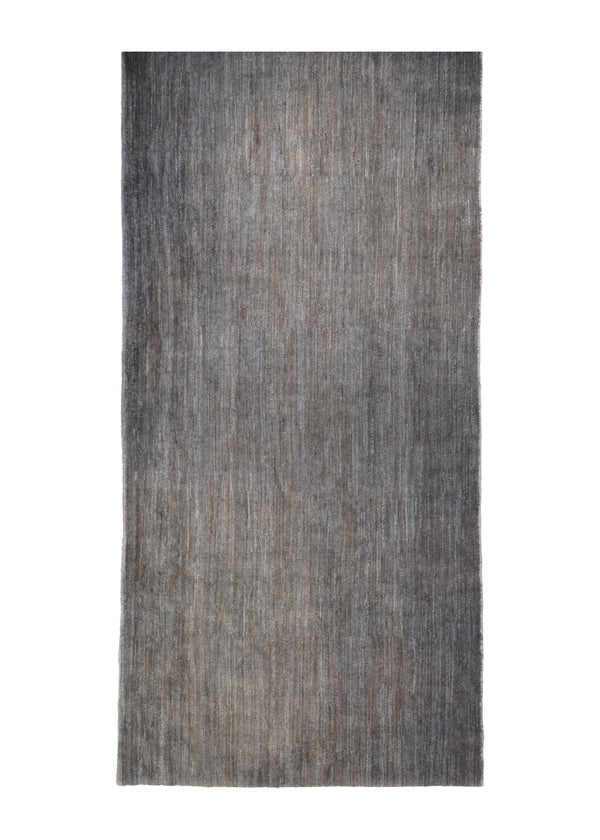 Oriental Rug Pakistani Handmade Runner Transitional Neutral 4'0"x11'11" (4x12) Gray Blue Gabbeh Plain Design #A29091
