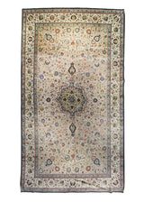 Persian Rug Tabriz Handmade Area Traditional 9'5"x17'4" (9x17) Whites/Beige Green Floral Design #A29124