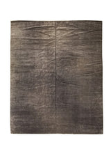 Oriental Rug Indian Handmade Area Modern 12'2"x15'0" (12x15) Brown Loop & Pile Stripes Plain Design #A29152