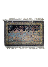 Oriental Rug Pakistani Handmade Area Traditional 2'8"x4'1" (3x4) Blue Yellow/Gold Tree of Life Pictorial Design #A29262