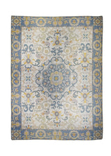European Rug Handmade Area Traditional 9'9"x13'1" (10x13) Whites/Beige Yellow/Gold Floral Greece Design #A29277