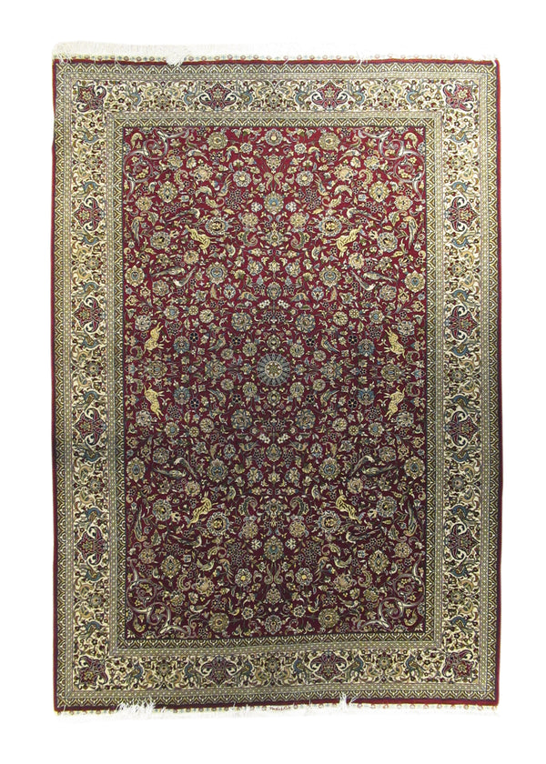 Oriental Rug Turkish Handmade Area Traditional 4'9"x6'10" (5x7) Red Tree of Life Floral Design #A29293