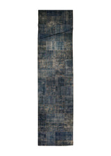 Persian Rug Handmade Area Transitional Vintage 6'0"x30'0" (6x30) Blue Patchwork Geometric Design #A29625