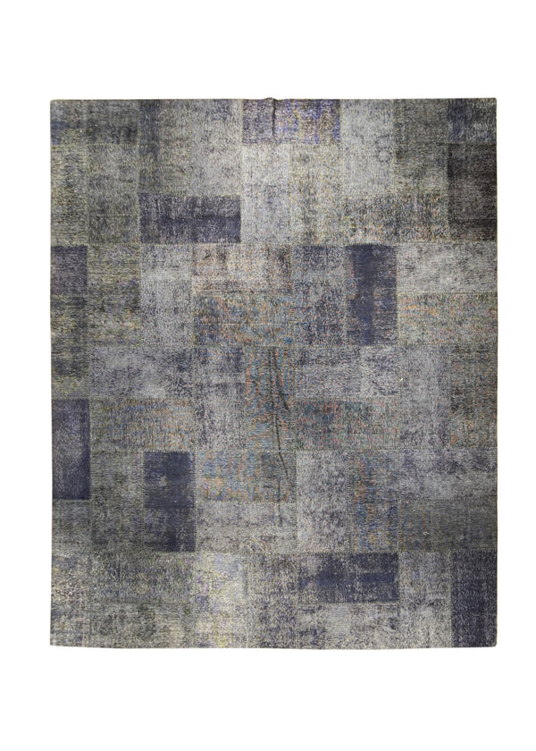 Persian Rug Handmade Area Transitional Vintage 12'0"x15'0" (12x15) Blue Patchwork Geometric Design #A29627