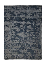Oriental Rug Indian Handmade Area Modern 2'0"x3'0" (2x3) Blue Erased Abstract Design #A29655