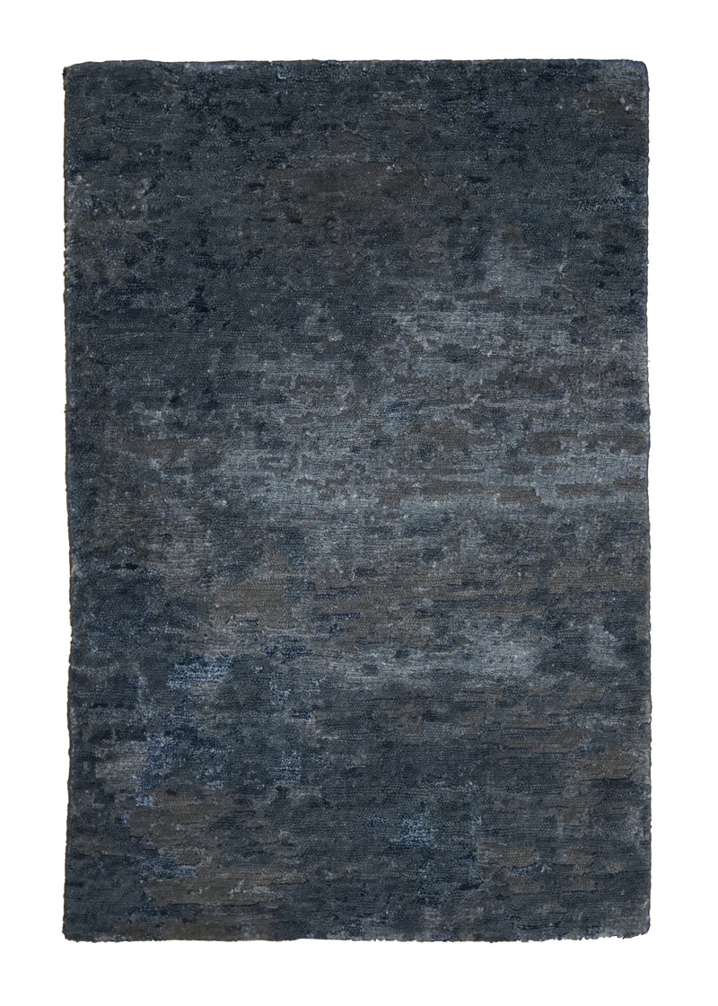 Oriental Rug Indian Handmade Area Modern 2'0"x3'0" (2x3) Blue Gray Splatter Abstract Design #A29680